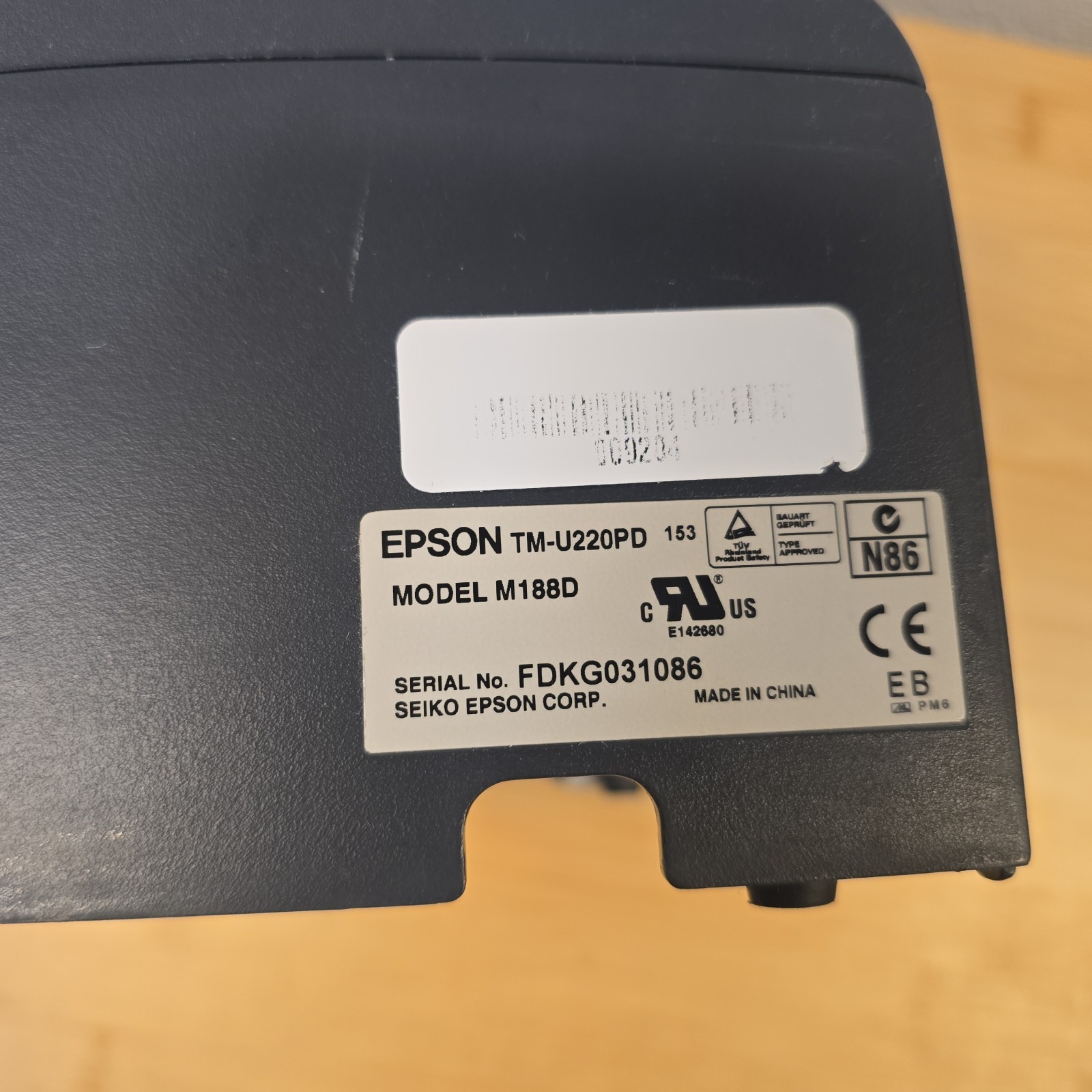 Epson TM-U220PD M188D Dot Matrix POS Receipt Ticket Printer - Tested Working