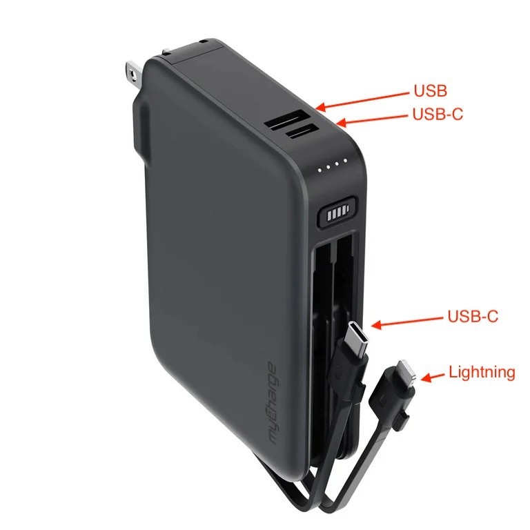 Portable Battery Charger USB-C for iPhone & Android myCharge 15000mAh. NEW