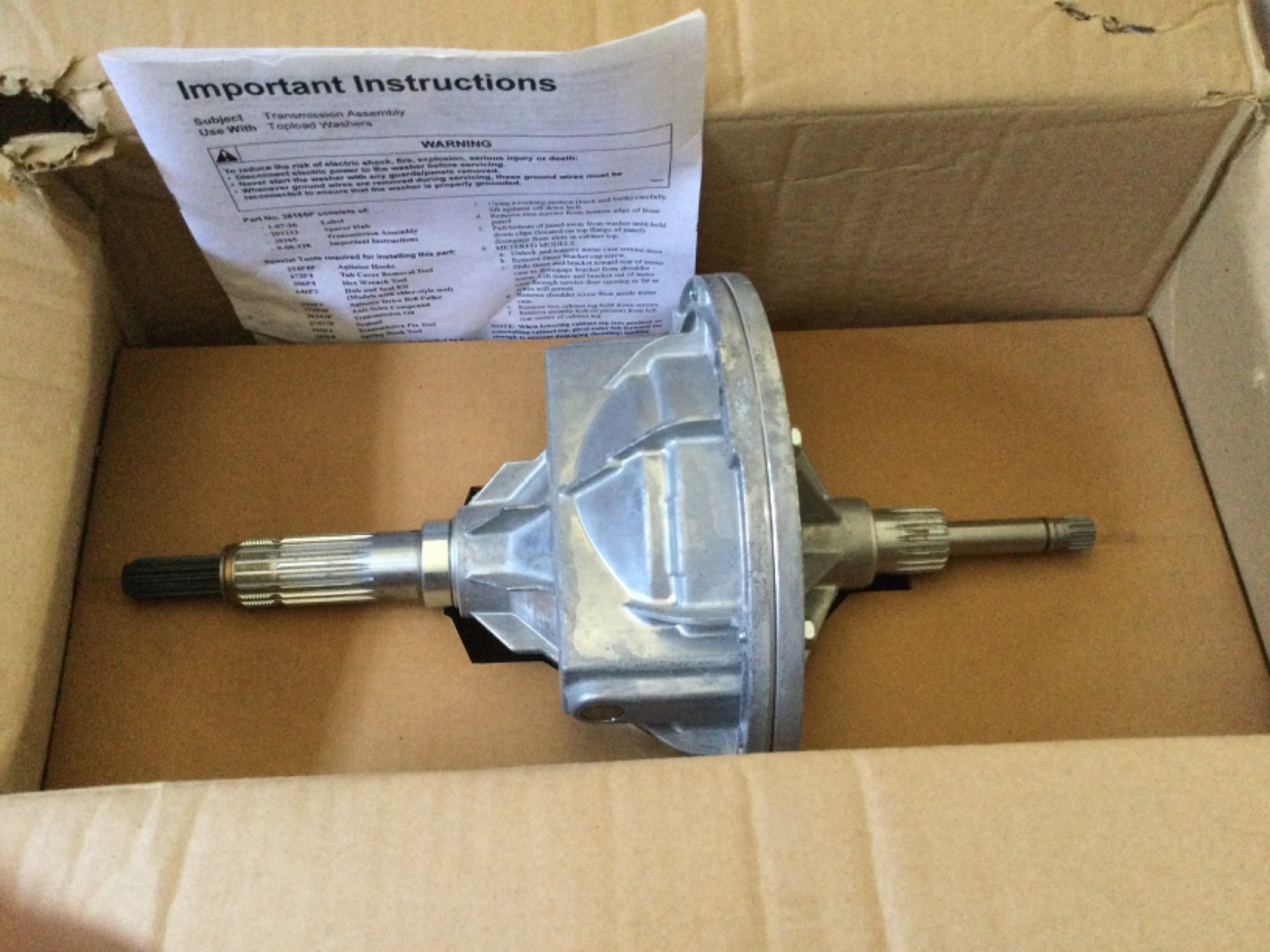 Speed Queen Washer Top loader Transmission Assembly 38165P - New