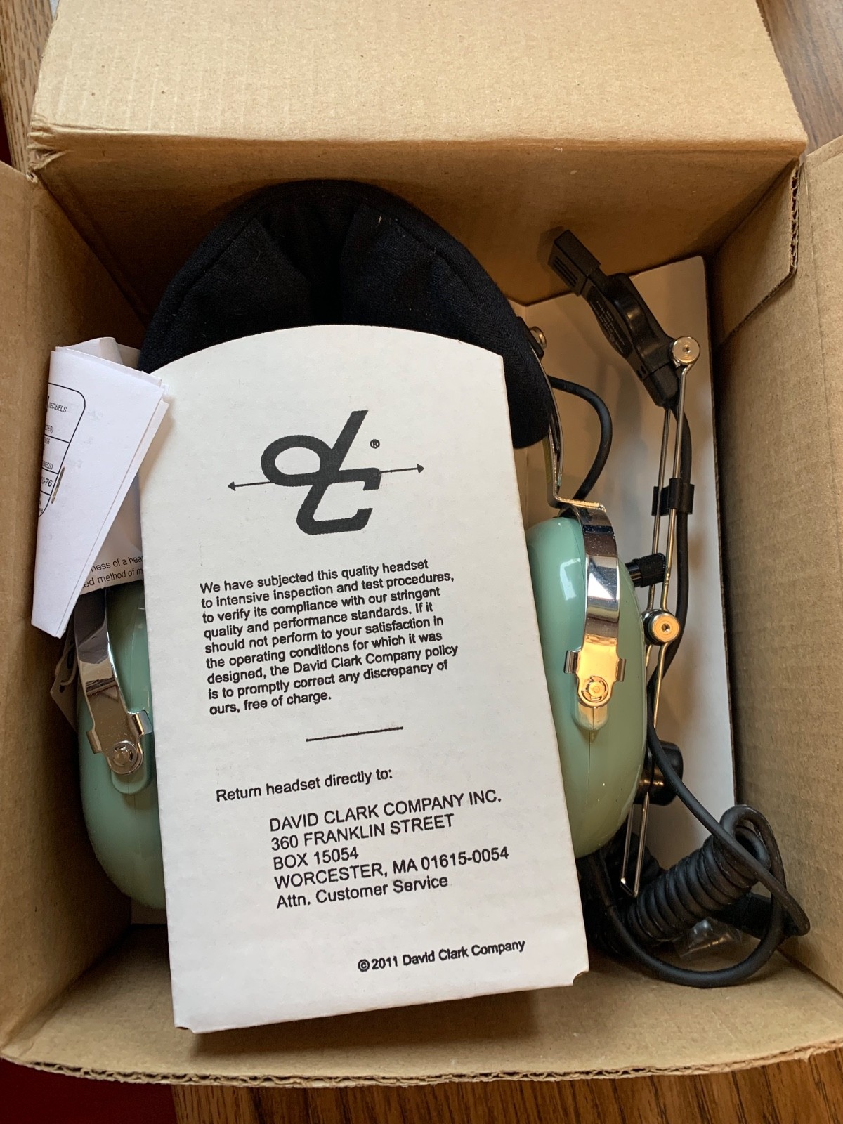 David Clark Model H10-76 Aviation Headset w/ Microphone New In Box Headphones
