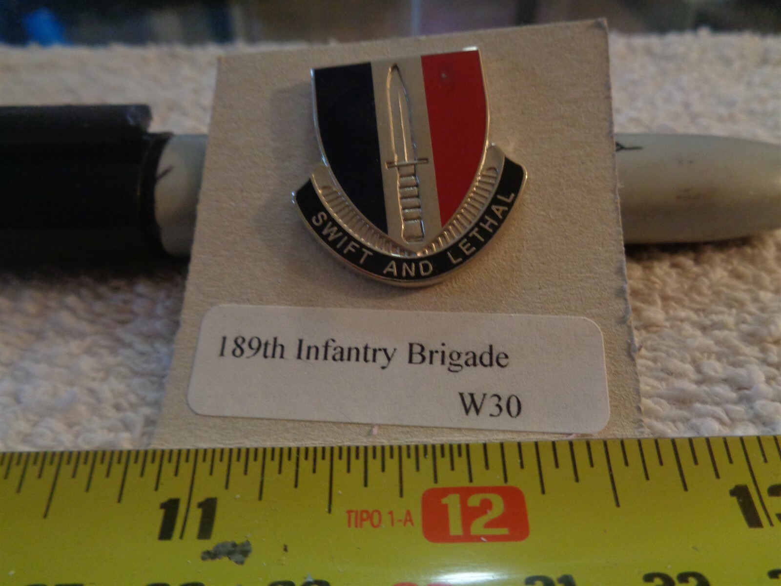 189th Infantry Brigade W30 Unit Crest, DI, DUI (DRAW#G6)