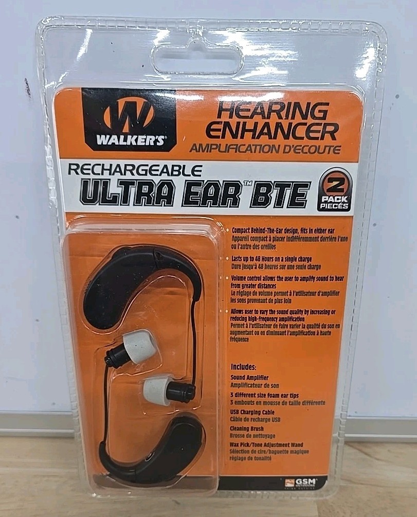 Walker's Game Rechargeable Ultra Behind the Ear 2 Pack Ear Plugs - GWPRCHUE2PK
