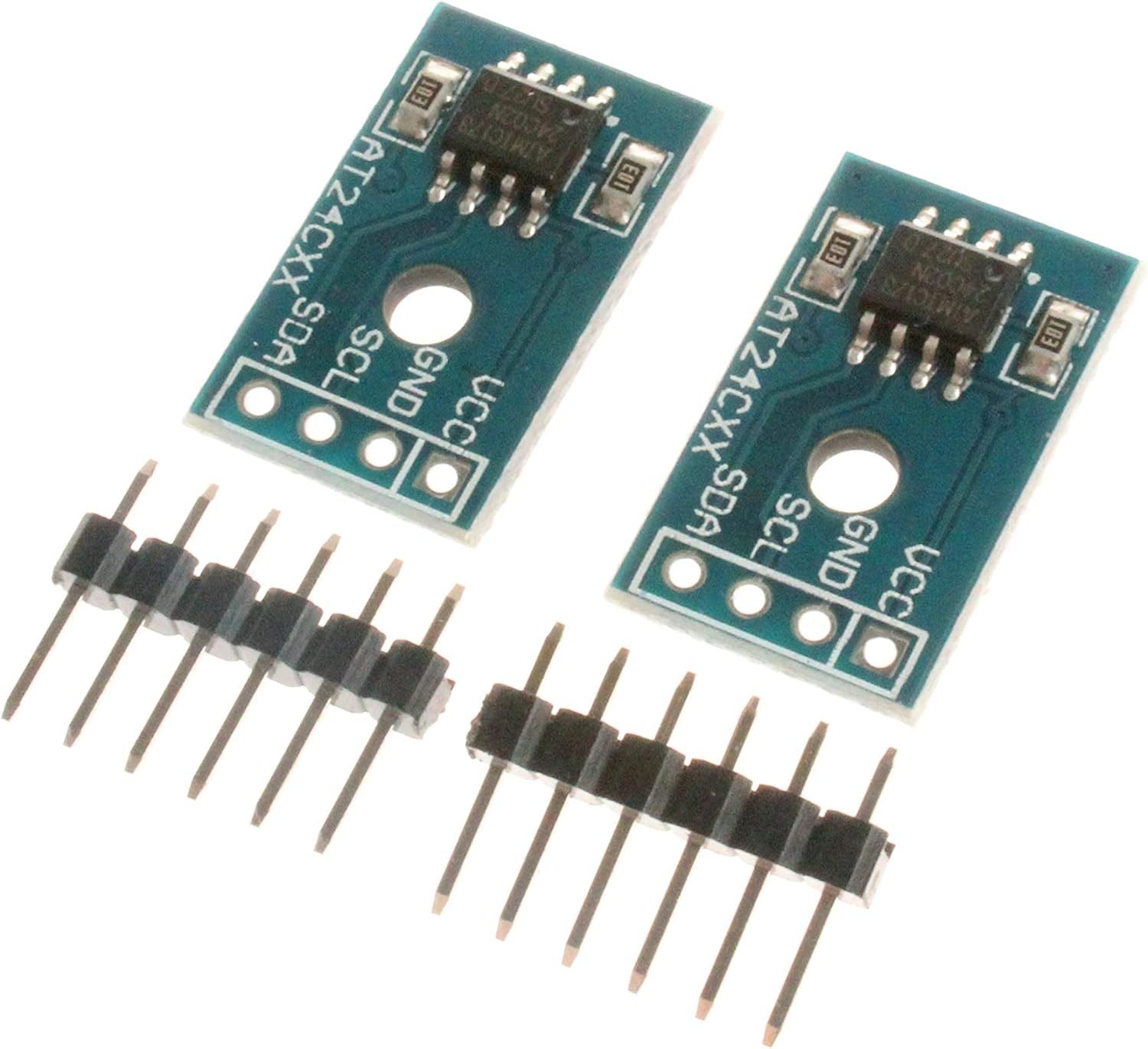 Pack of 2 AT24C02 I2C EEPROM Memory Modules - Enhance Your Electronics Projects