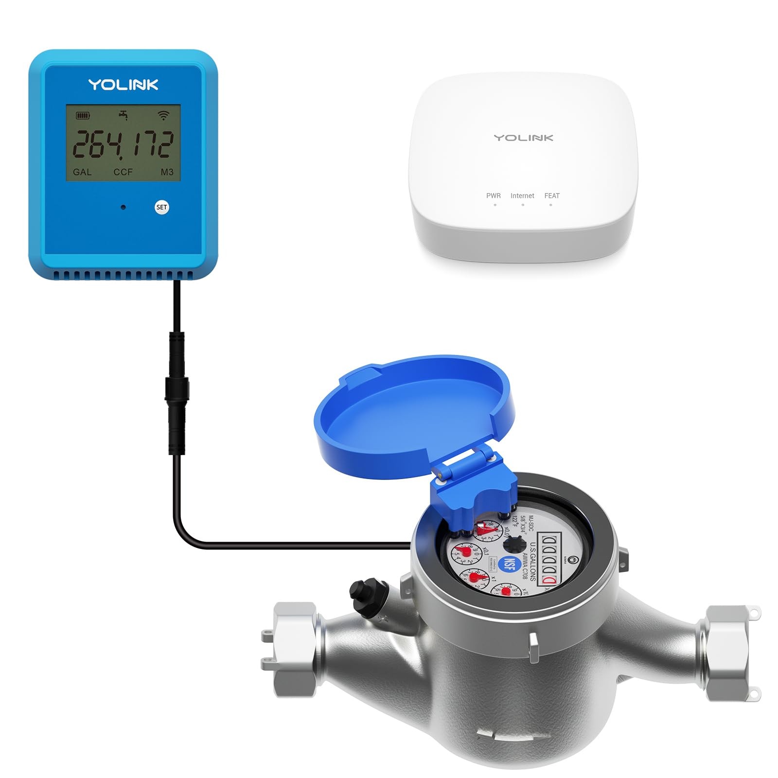 Smart Water Meter YoLink FlowSmart Leak Detection 0.75