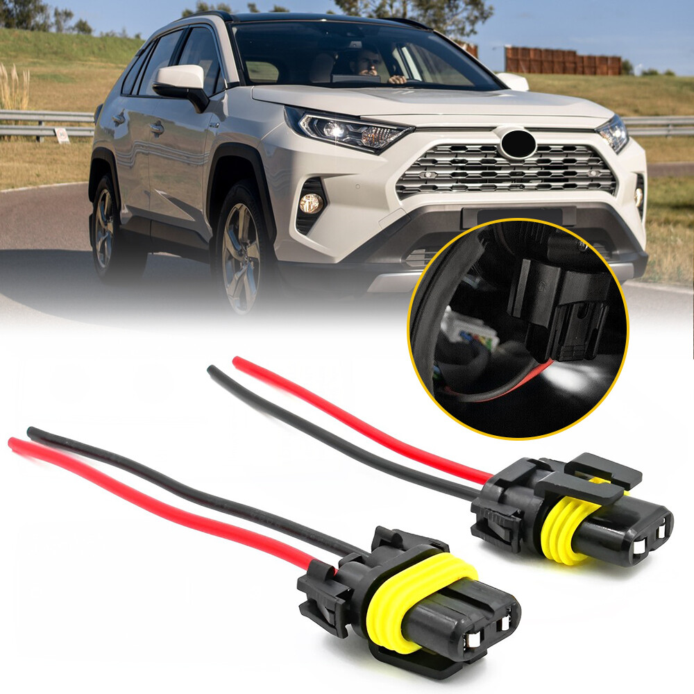 Wire Pigtail Female S H11 Two Harness Head Light Low Beam Socket Connector Plug