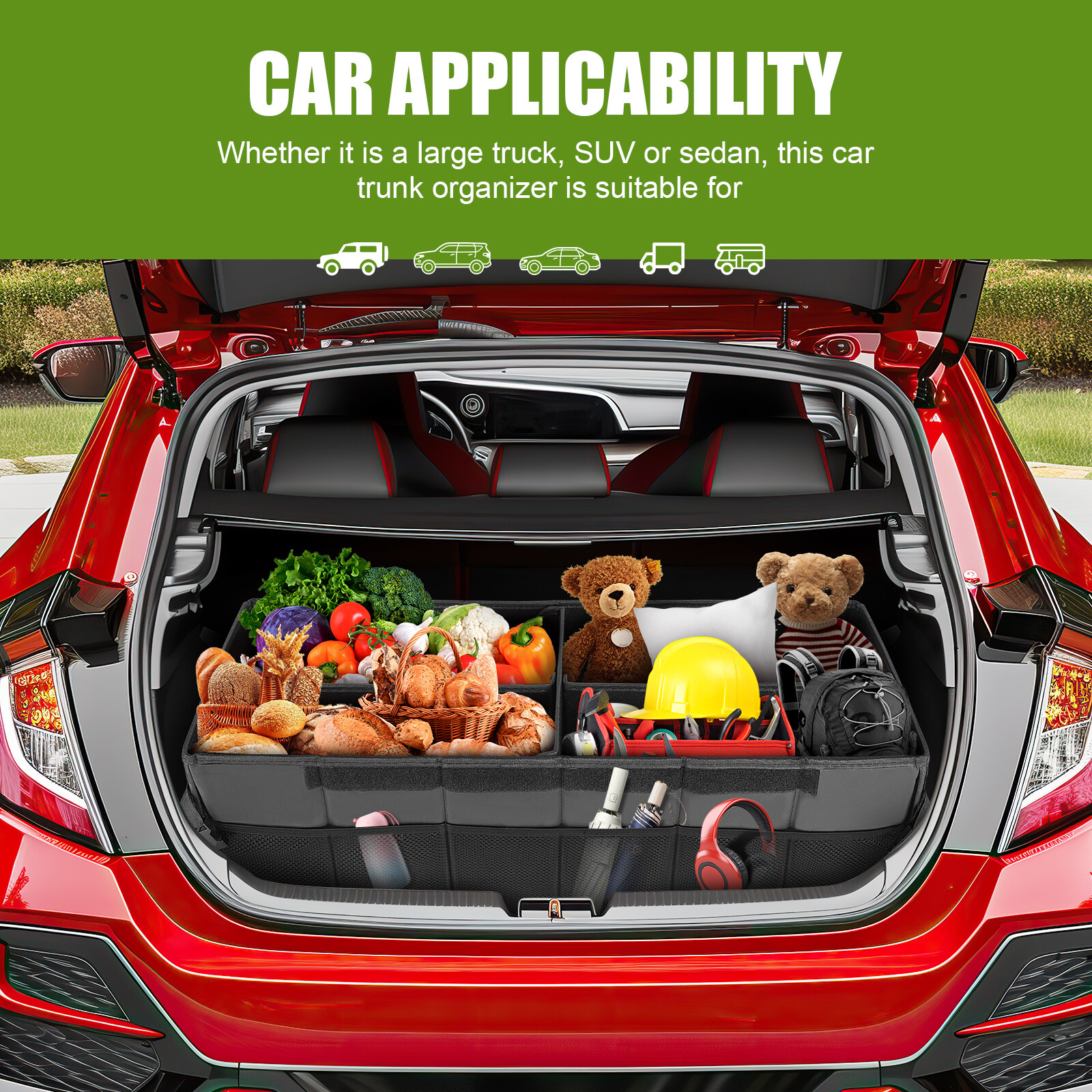 Cargo Storage Box Trunk Organizer Collapsible Folding Bag For Subaru Outback