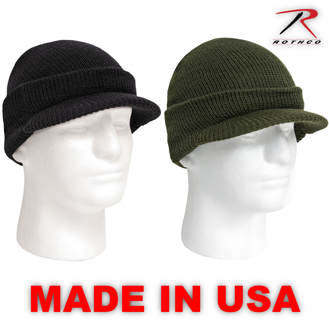 Rothco Winter Knit Genuine GI Cap 100% Wool Jeep Hat - Made in the USA
