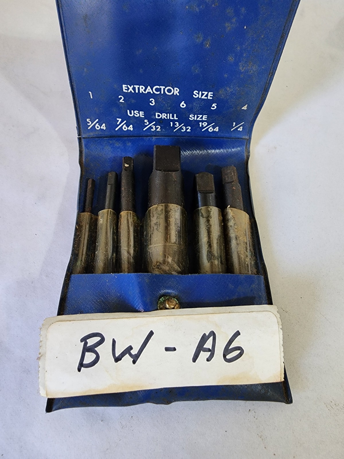 Set of 6- Brown and Sharpe S-45 Screw Extractors