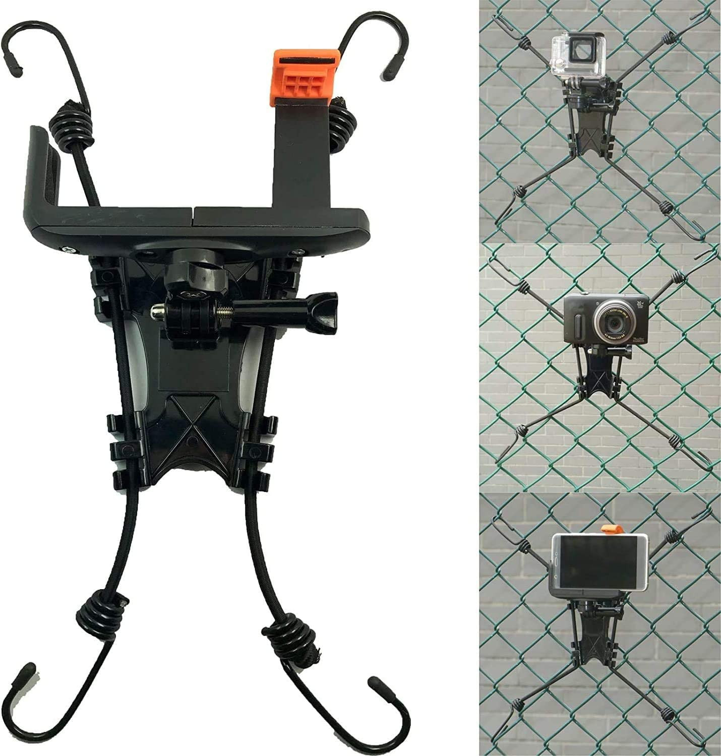 Fence Mount Holder for Cameras and Smartphones - Black