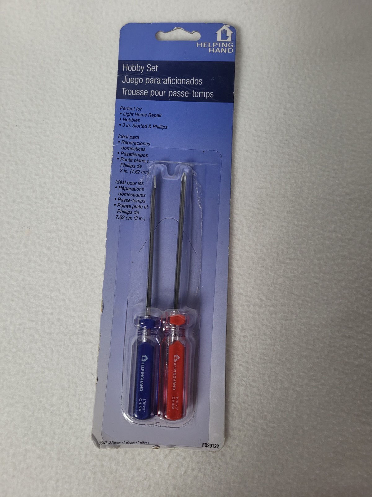 HELPING HAND 2 Piece Hobby Srewdriver Set 3in Slotted & Phillips