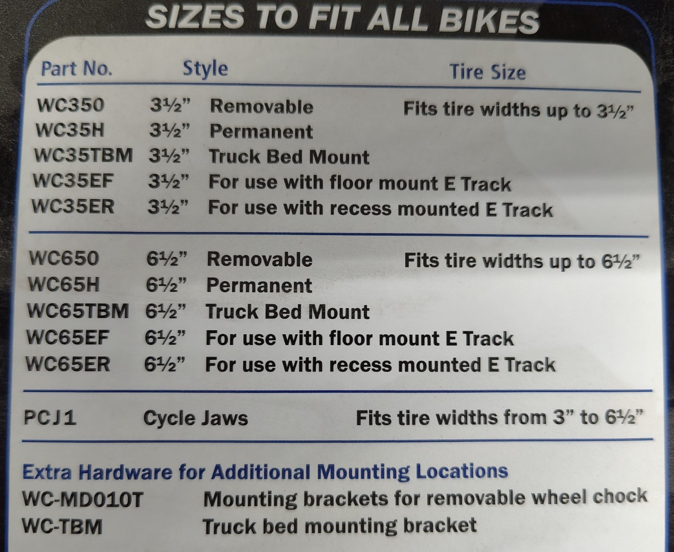 Pingel Wheel Chock #WC35H 3 1/2" Permanent NEW