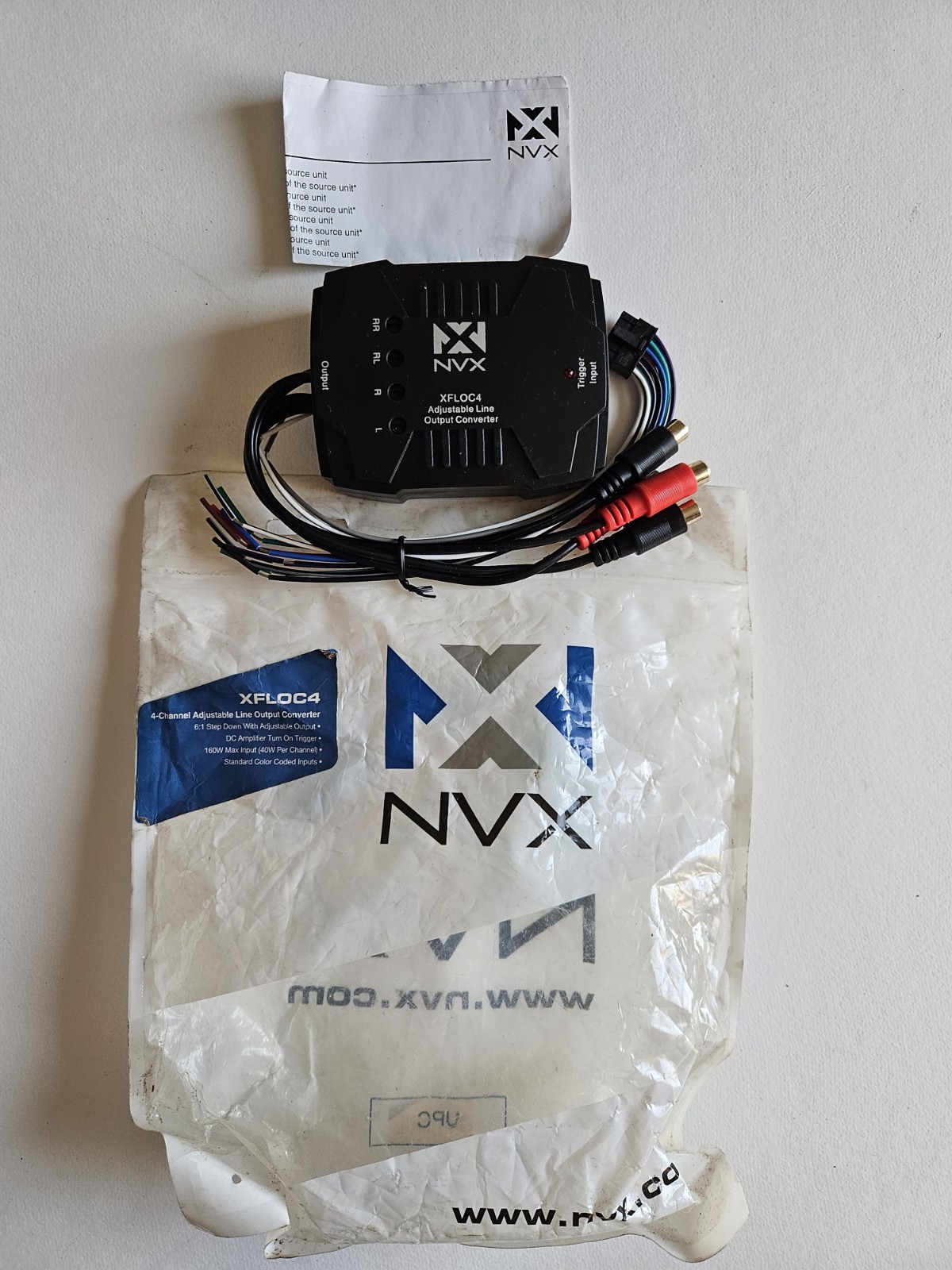 NVX XFLOC4 4-Channel Adjustable Line Output Converter Car Audio Signal Processor