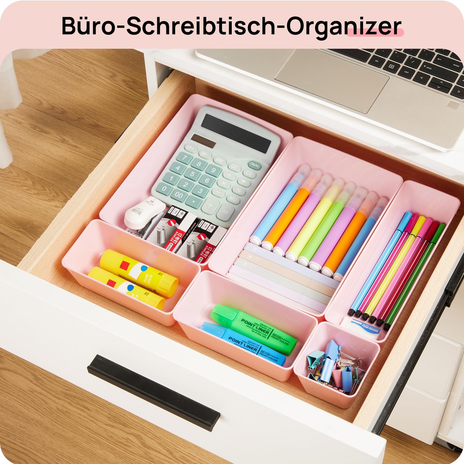 25 PCS Plastic Drawer Organizers Set, 4-Size Versatile Bathroom and Vanity Dr...