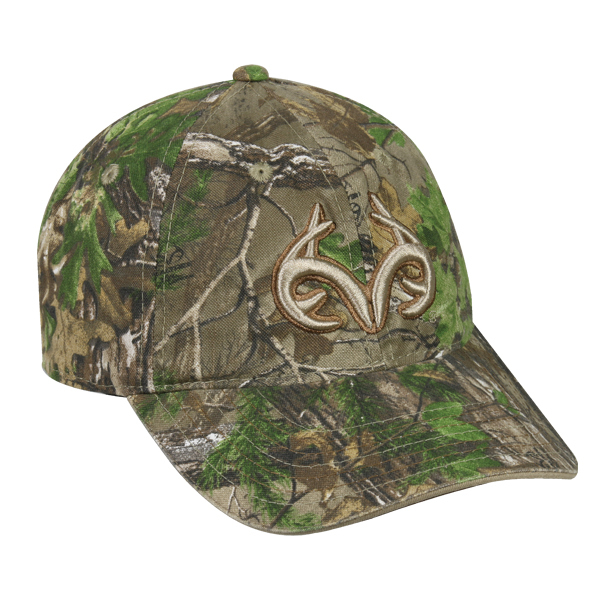 REALTREE Camo Patterns w/ ANTLERS Max5 Snow APXtra Xtra Green Hunting Hat Cap