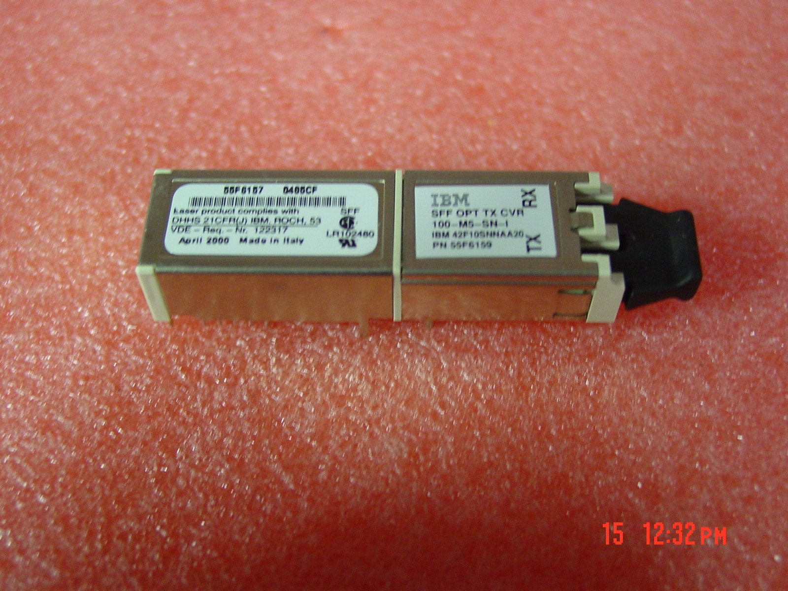 NEW IBM IBM42F10SNNAA20 / 55F6157 Gigabit Ethernet/Fibre SFF Transceiver