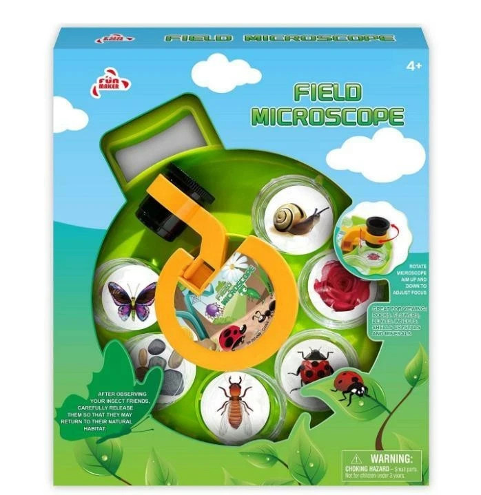 Fun Maker Field Microscope Great for viewing real things from nature, Free Ship!