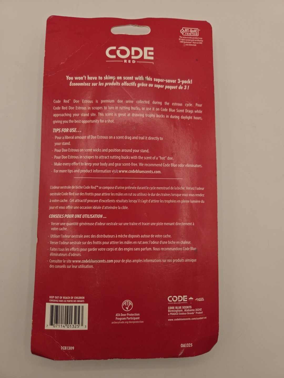 Code Red Whitetail Doe Estrous 2 Oz Bottles 3-pack New