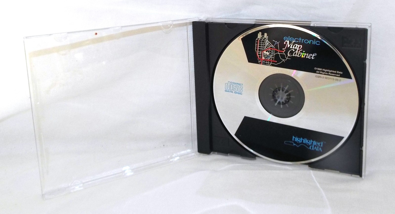 Electronic Map Cabinet Software, Highlighted Data Vintage Historical CD-Rom 1989