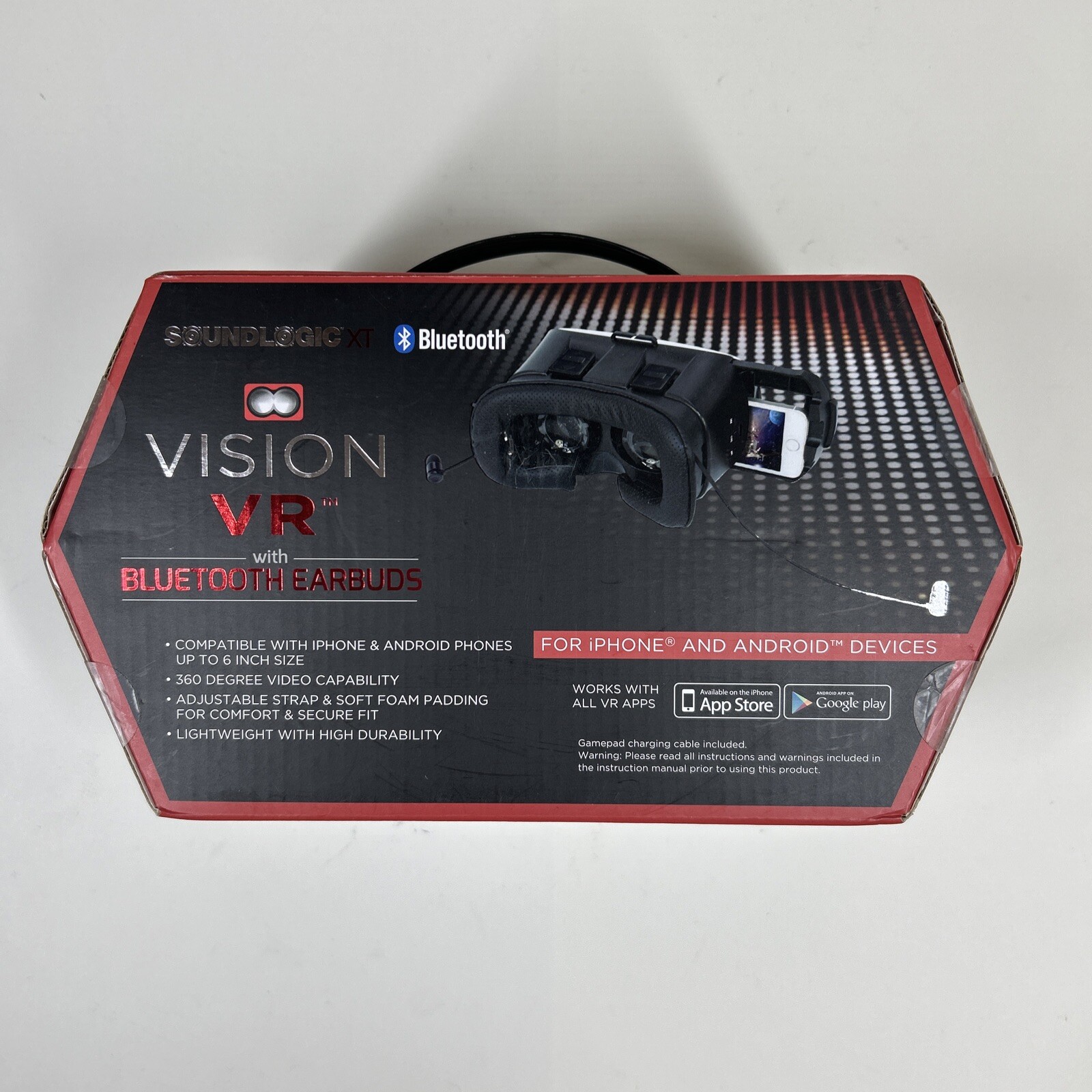 Bluetooth Vision VR With Earbuds Sound Logic XTAndroid Apple Devices (NEW)
