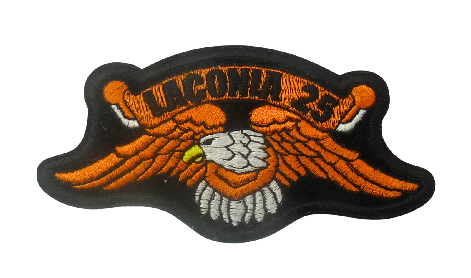 Laconia 2025 Eagle Orange Event Embroidered Patch.