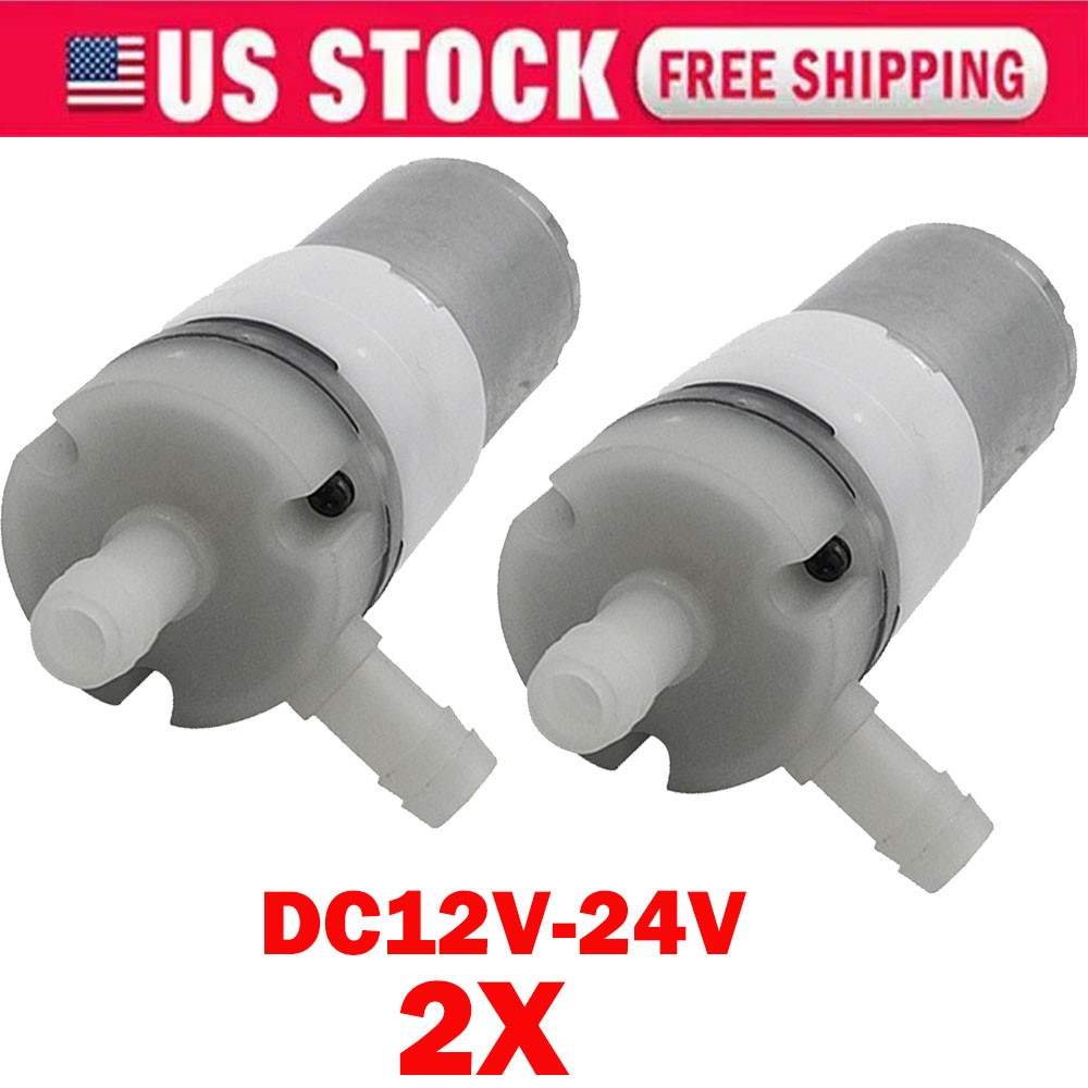 2PC DC12V-24V 370 Diaphragm Self Priming Pump Water Suction Pressure Pumps USA