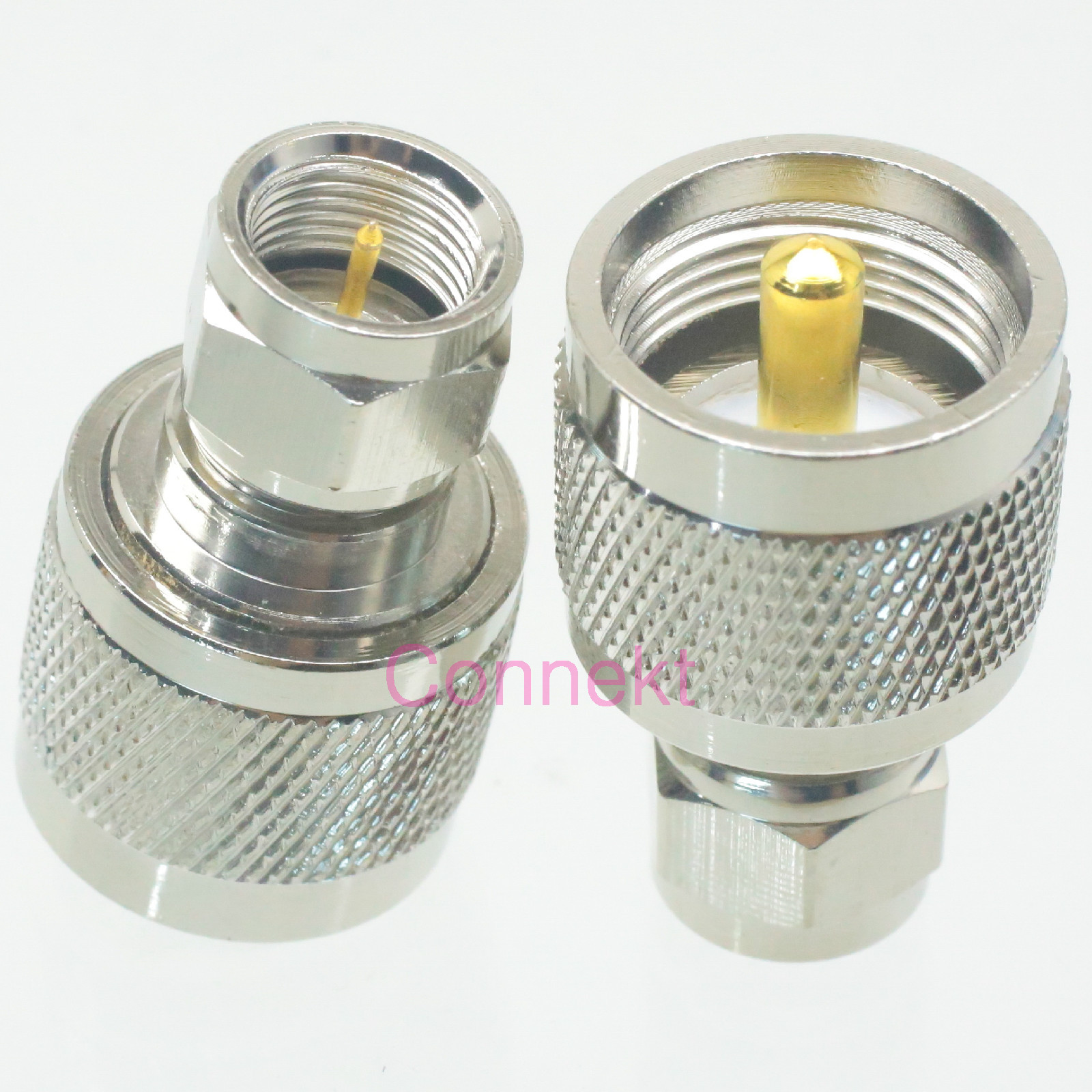 1x PL259 UHF male plug to F TV male coaxial test adapter connector ENGLISH 50ohm