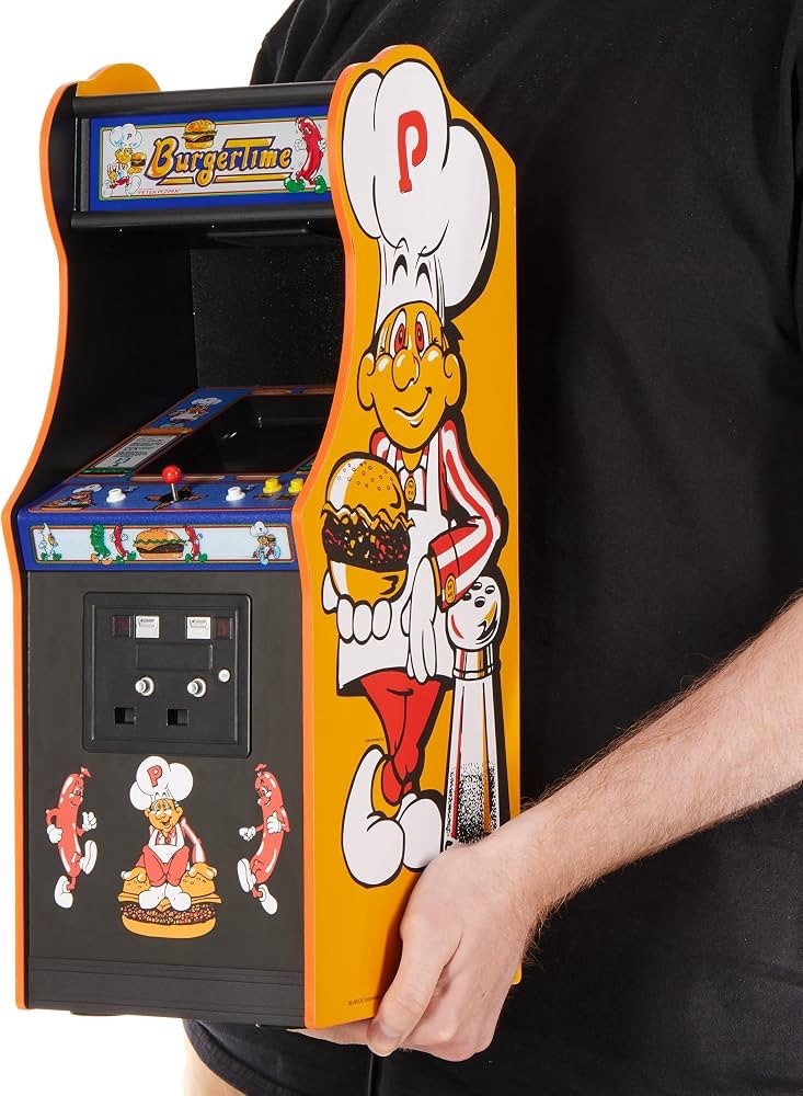 BURGER TIME Quarter Size ARCADE CABINET 5”TFT 1/4 Scale Data East Official NEW!!