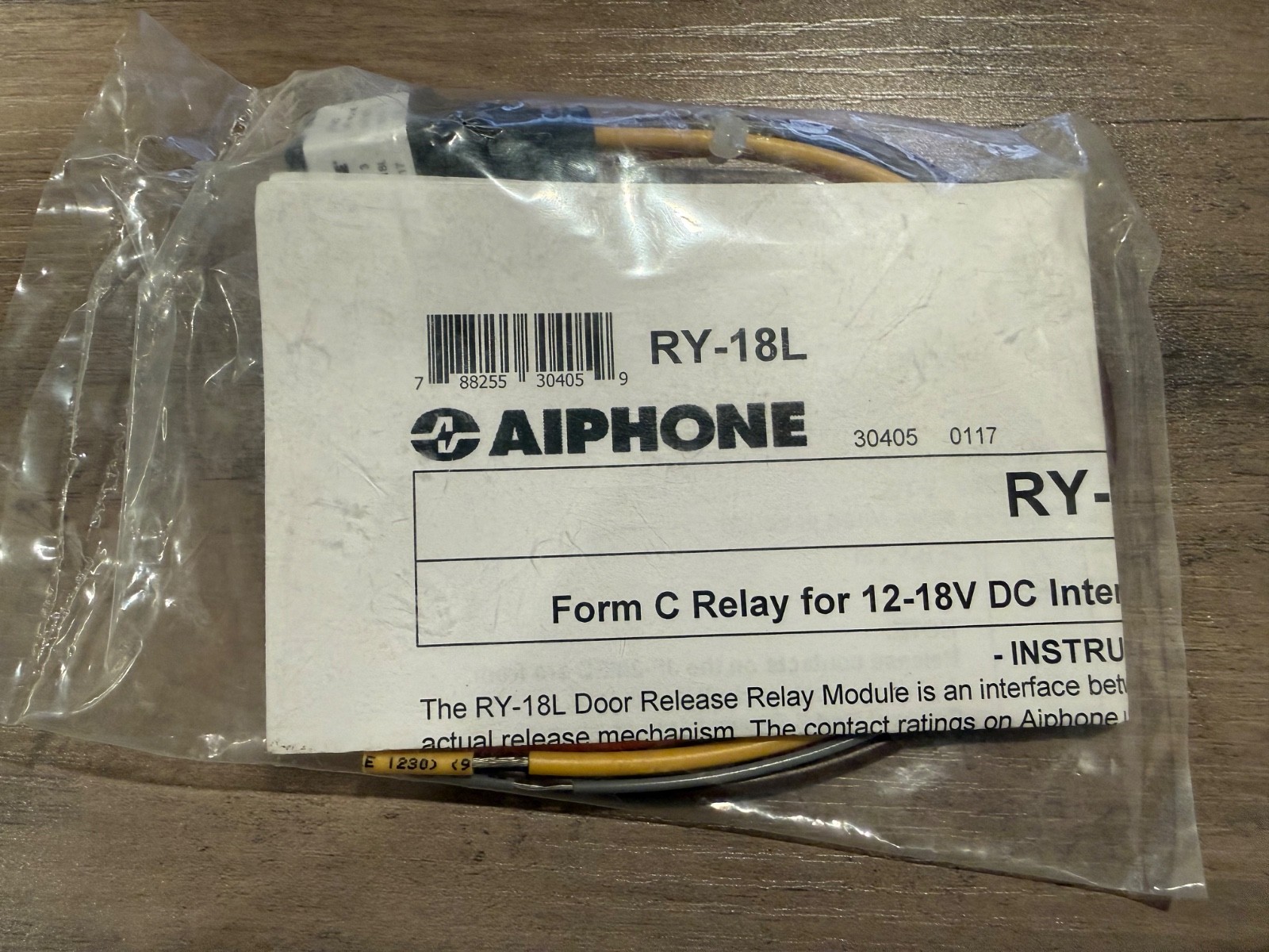 Aiphone RY-18L - Door Release Relay Module - NEW