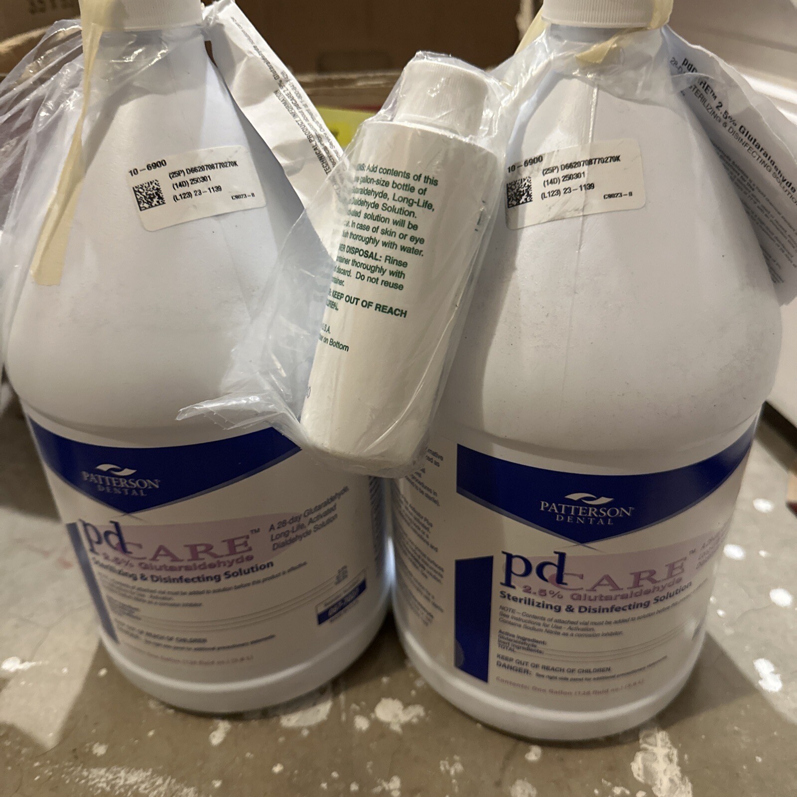 2 QTY Patterson pdCARE™ 2.5% Glutaraldehyde sterilizing & Disinfecting Solution