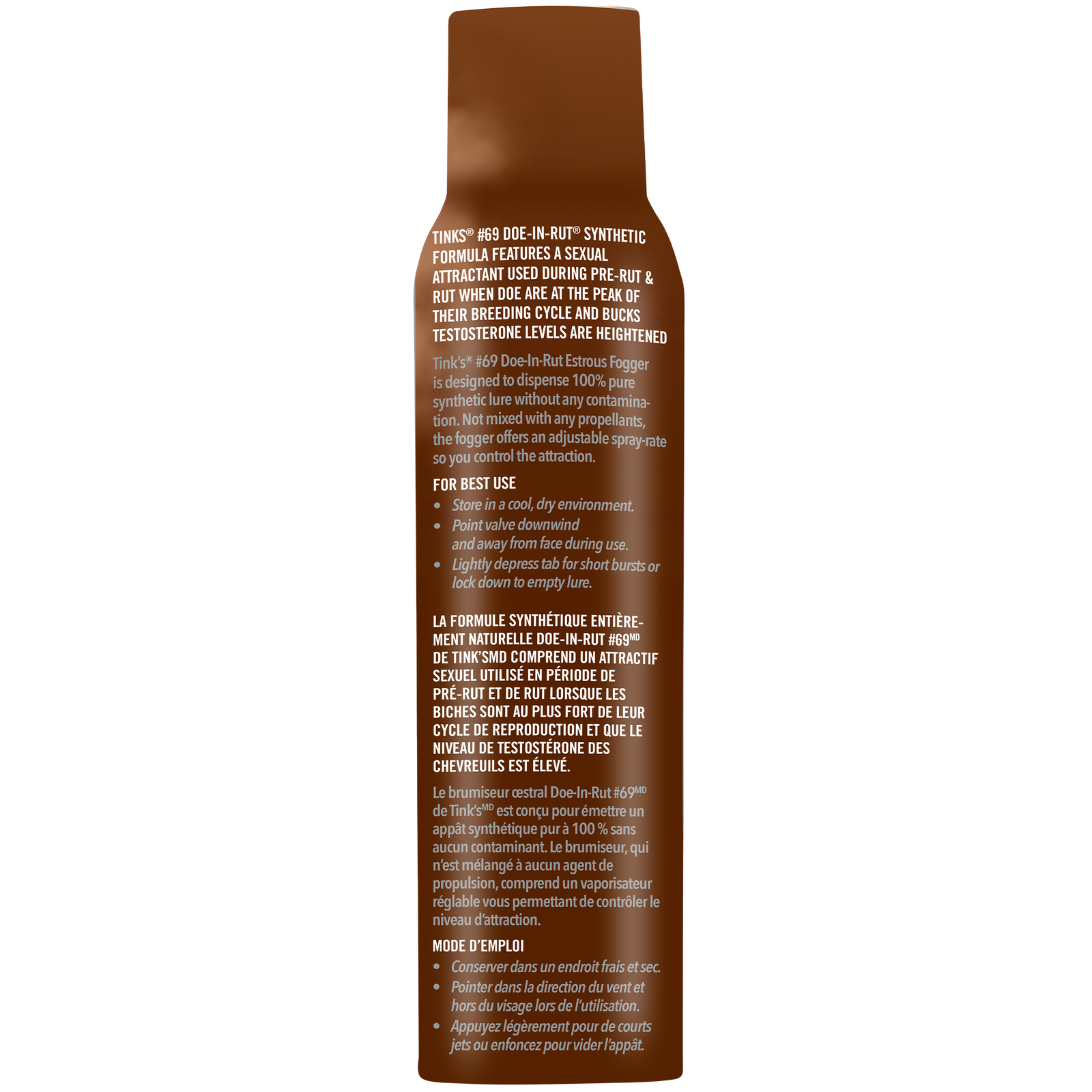 Tink's #69 Doe-In-Rut Estrous Doe Urine Synthetic Hot Shot Fogger 5 oz.