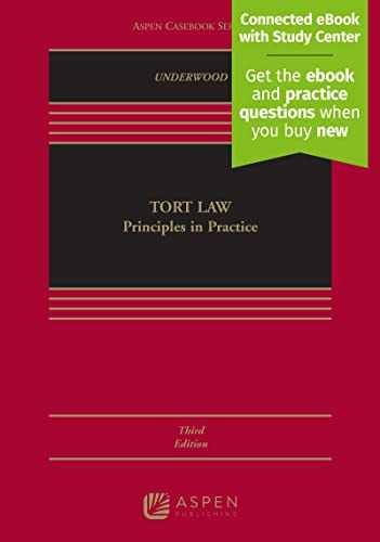 Tort Law: Principles in Practice: - Hardcover, by Underwood James - Acceptable