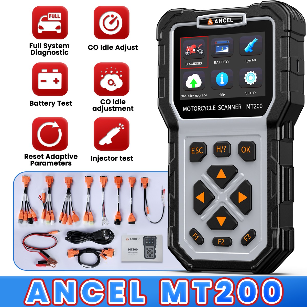 Full System Diagnostic Motorcycle OBD2 Scanner Fit For BMW INDIAN TRIUMPH HERO