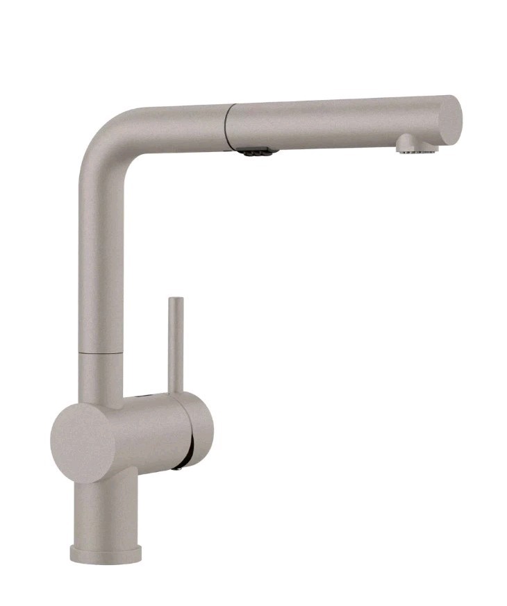 New Blanco Linus 1.5-GPM Pull-Out Dual Spray Kitchen Faucet Concrete Gray Single