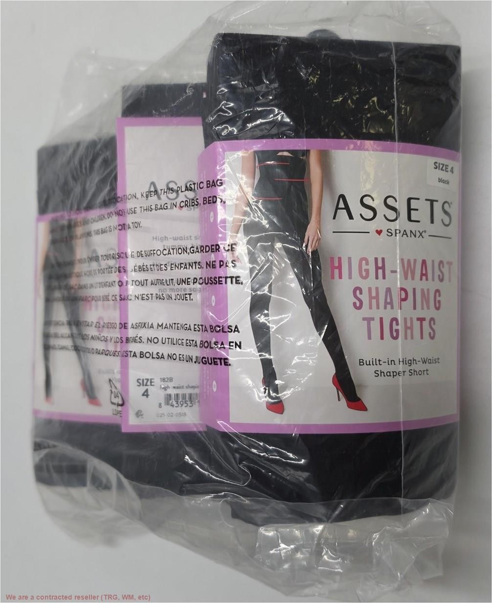 LOT OF 3!!! ASSETS by SPANX Women's High-Waist Shaping Tights Size 4 Black -182B