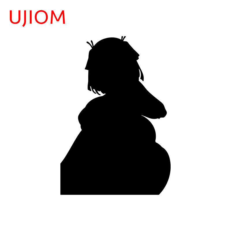 UJIOM 5.1" Anime Girl Car Sticker Personality Windshield Truck Racing Decal