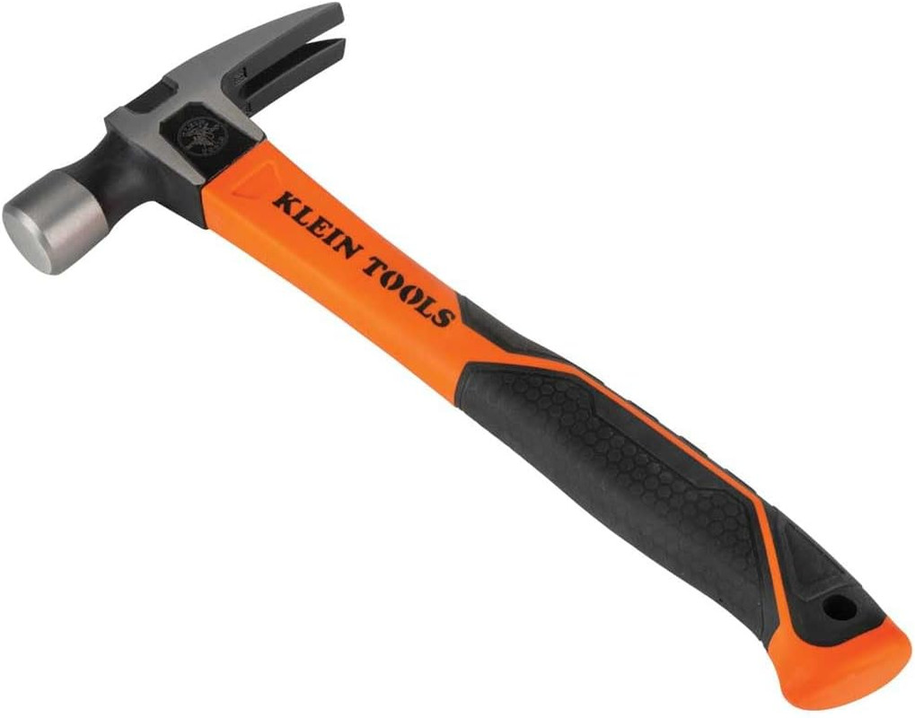 H80820 Straight-Claw Hammer, 20-Ounce, Fiberglass Non-Slip Shock Absorbing Grip