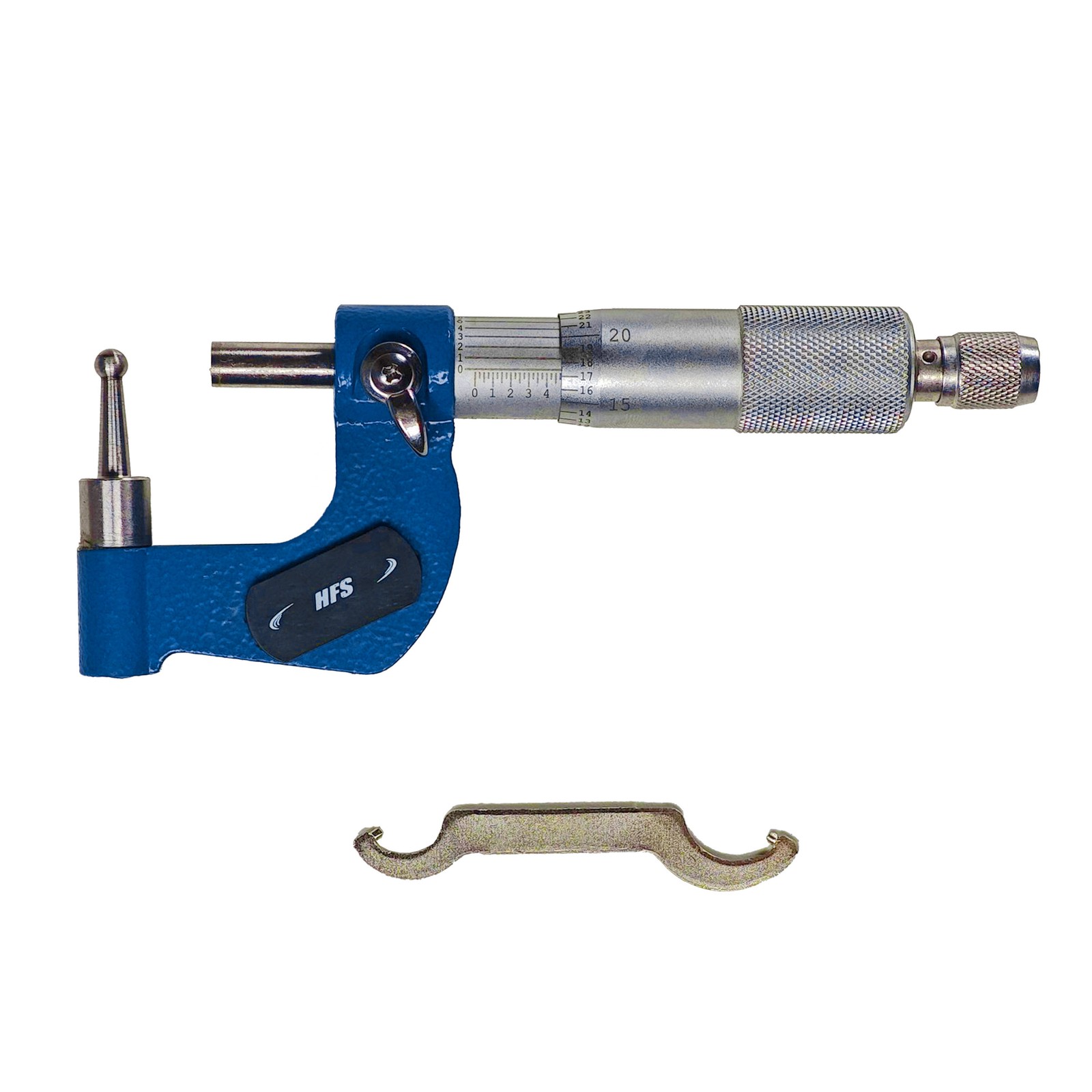 HFS(R) Tube Micrometer Reloading Ball Spherical Anvil Case Thickness0-1"/0.0001"