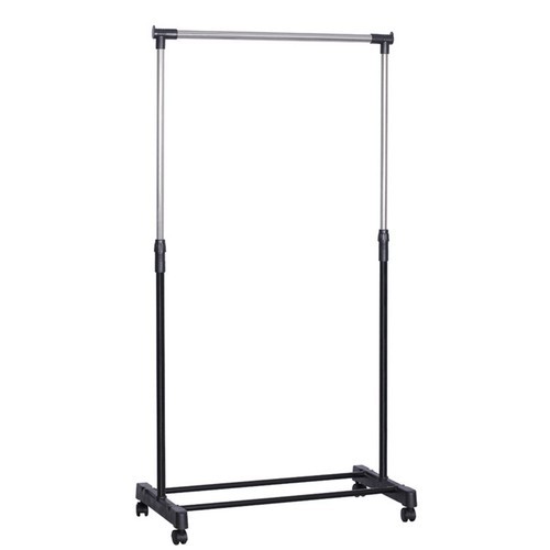 Rolling Garment Rack Single Hanging Heavy Duty Clothes Storage Hanger Portable
