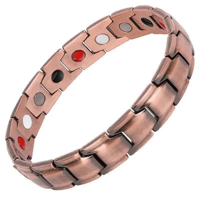 Men's Bracelet Magnetic Therapy Arthritis Pain Relief Pure Solid Copper Bangle