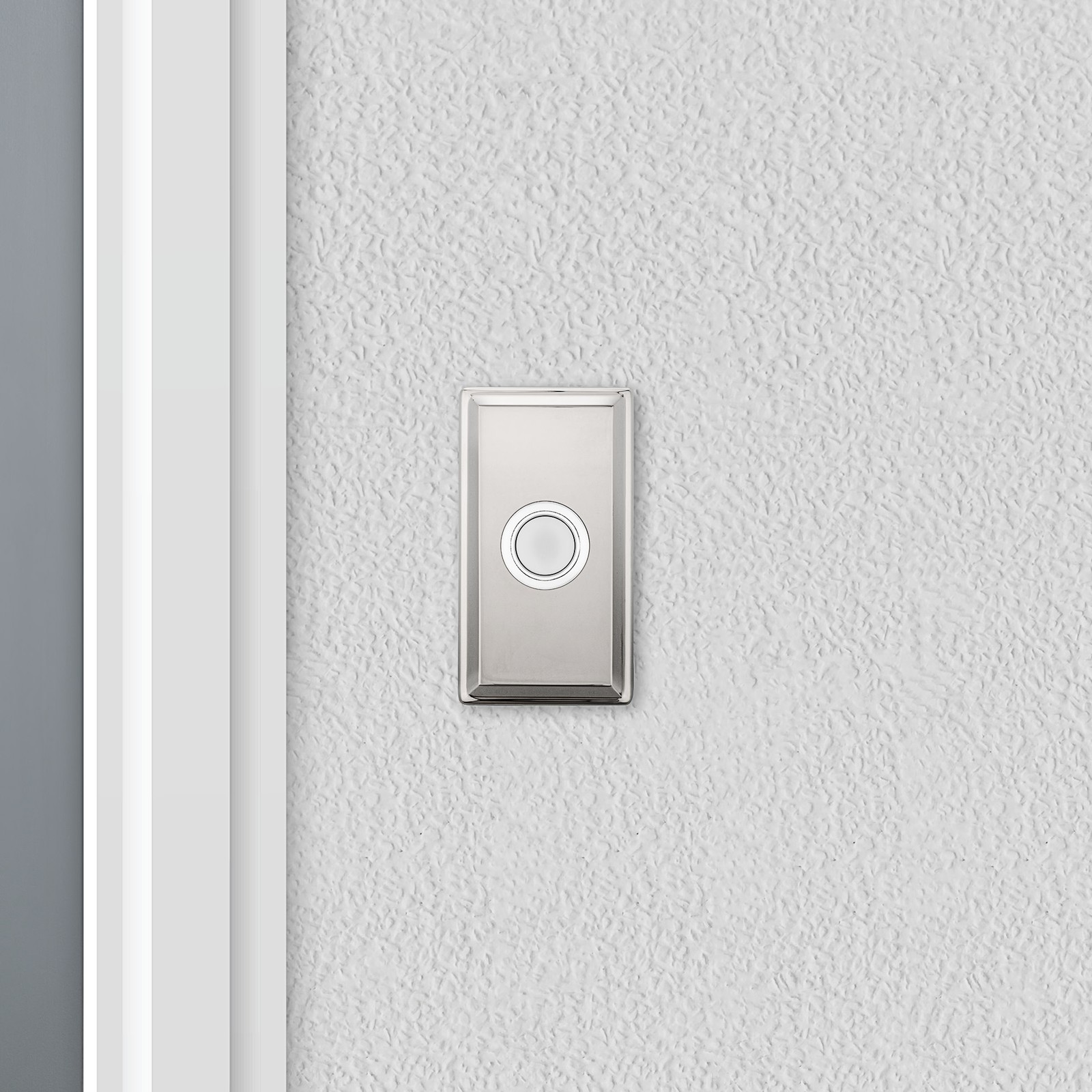 Baldwin 4860 3" x 1-1/2" Illuminated Rectangular Door Bell - Bronze