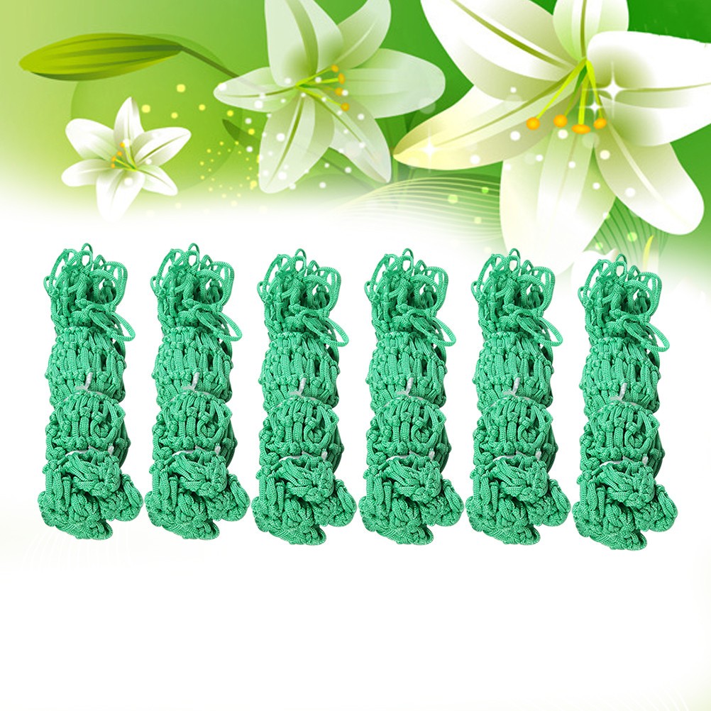 6PCS/Set Nylon Net Pocket For Billiards Table Universal Mesh Bag(Green)