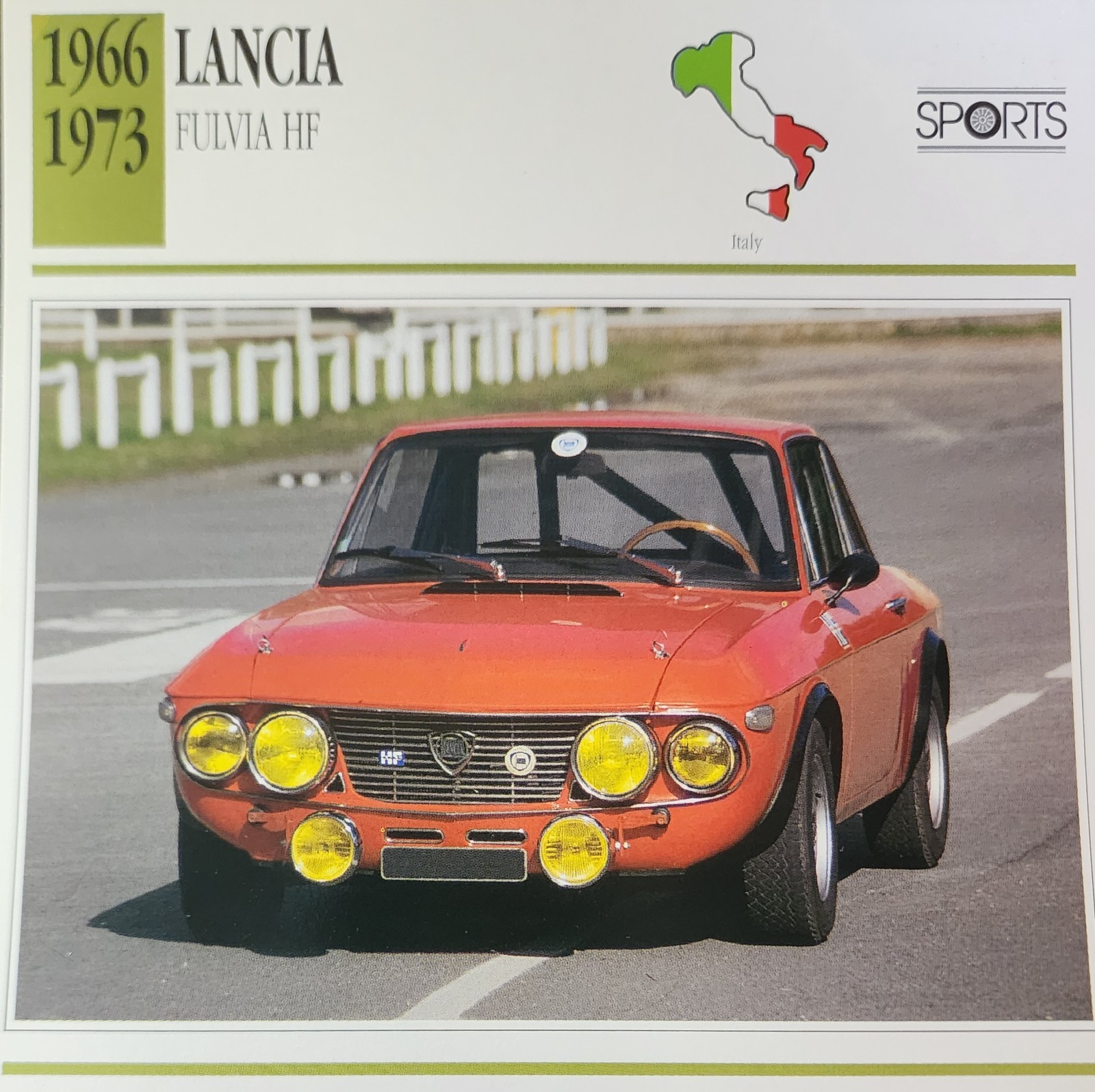 Lancia Car Picture Spec Info Details Collector Card Vintage Retro Decor
