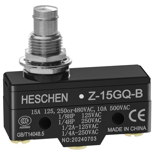General Purpose Micro Switch Z-15GQ-B, Panel Mount Plunger, Medium OP, 3