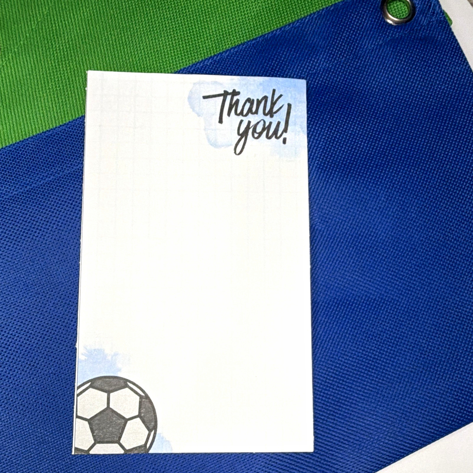 Thank You Sports Note Pad with Soccer Ball Design Stationery Notepad