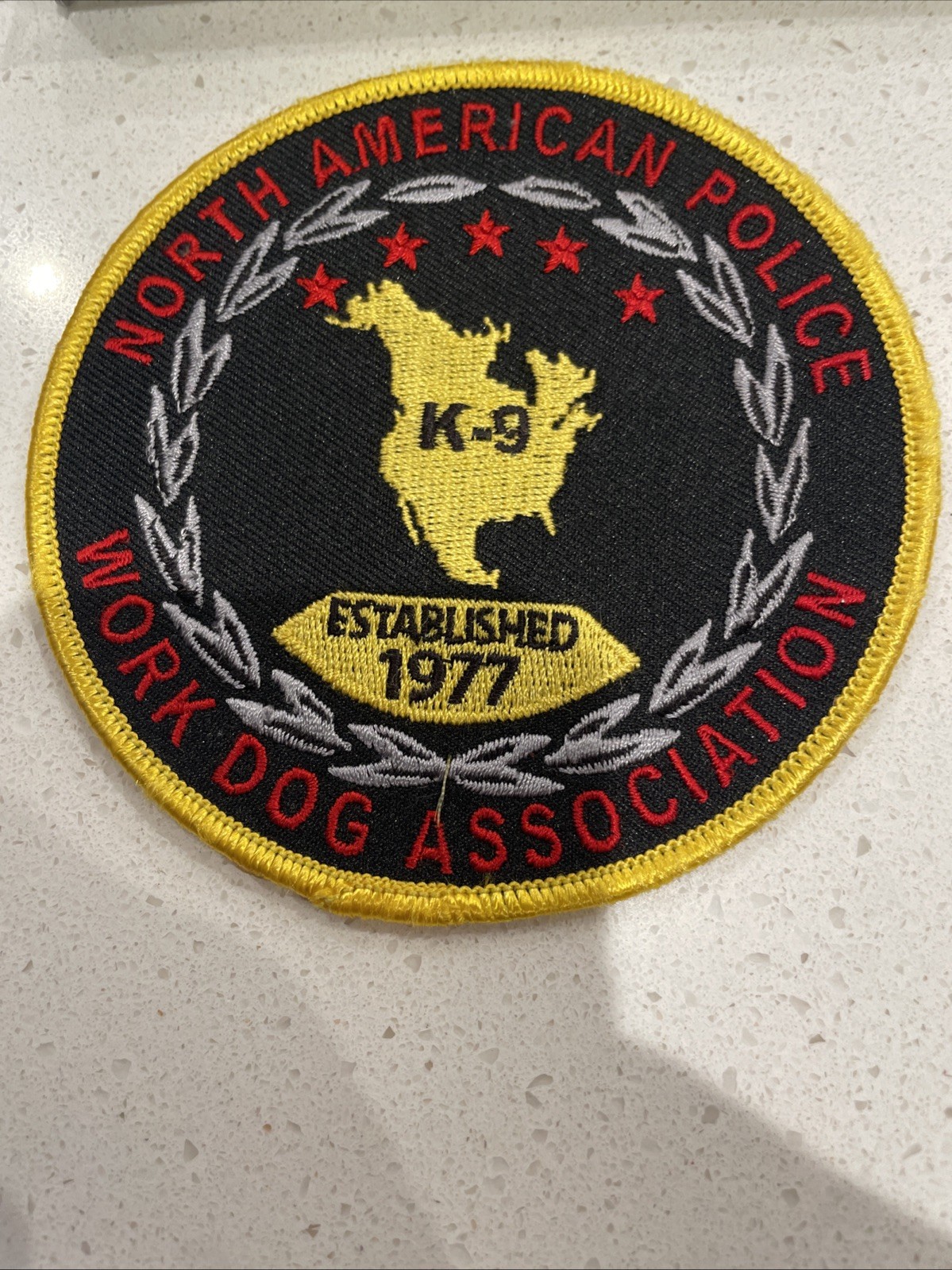 North American Police Work Dog Association  patch Flags K-9 K9