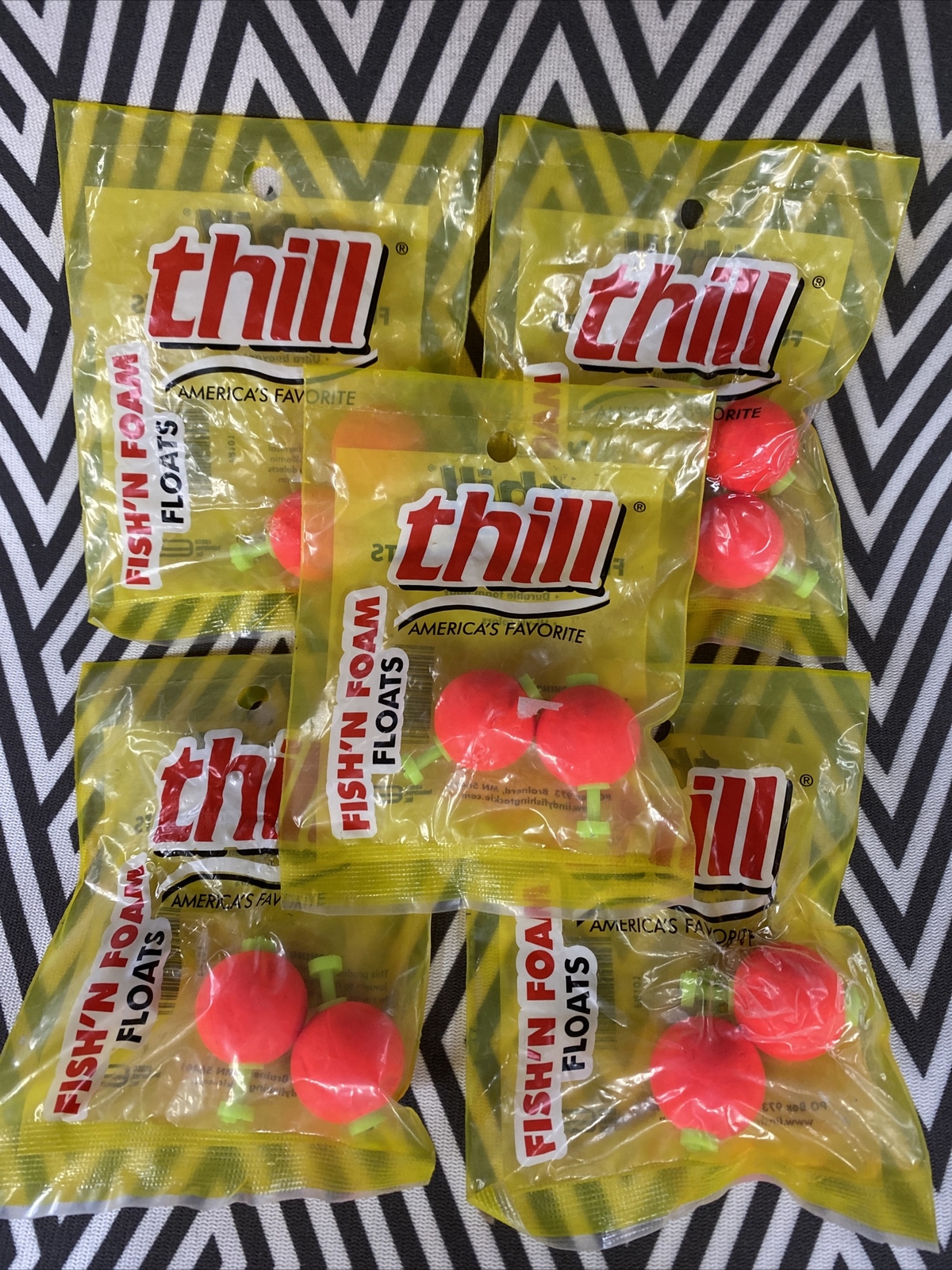 Thill 1" Round Fish'n Foam Clip Floats Fishing Bobbers (5 Packs!) FAST SHIP!