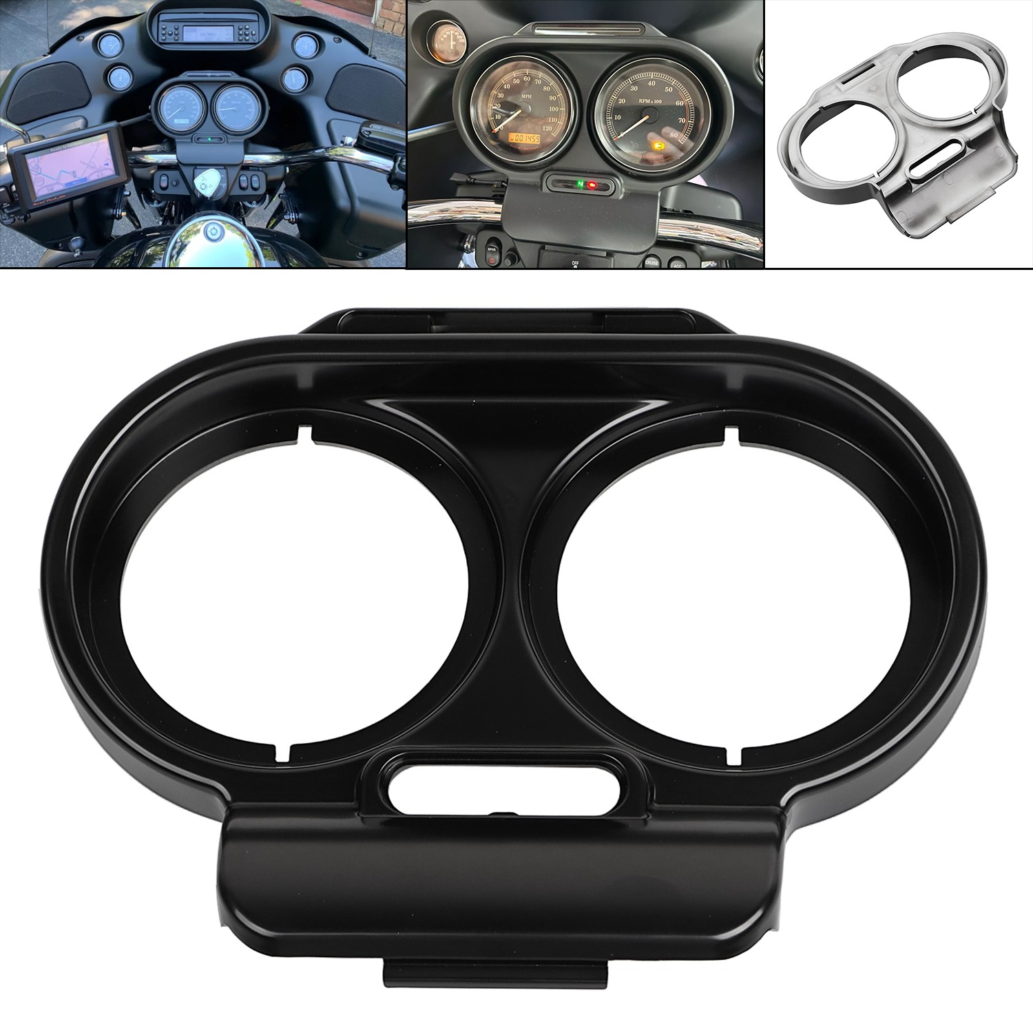 Gauge Cover Nacelle Fairing Speedometer Bezels For Harley Road Glide FLTR 98-13