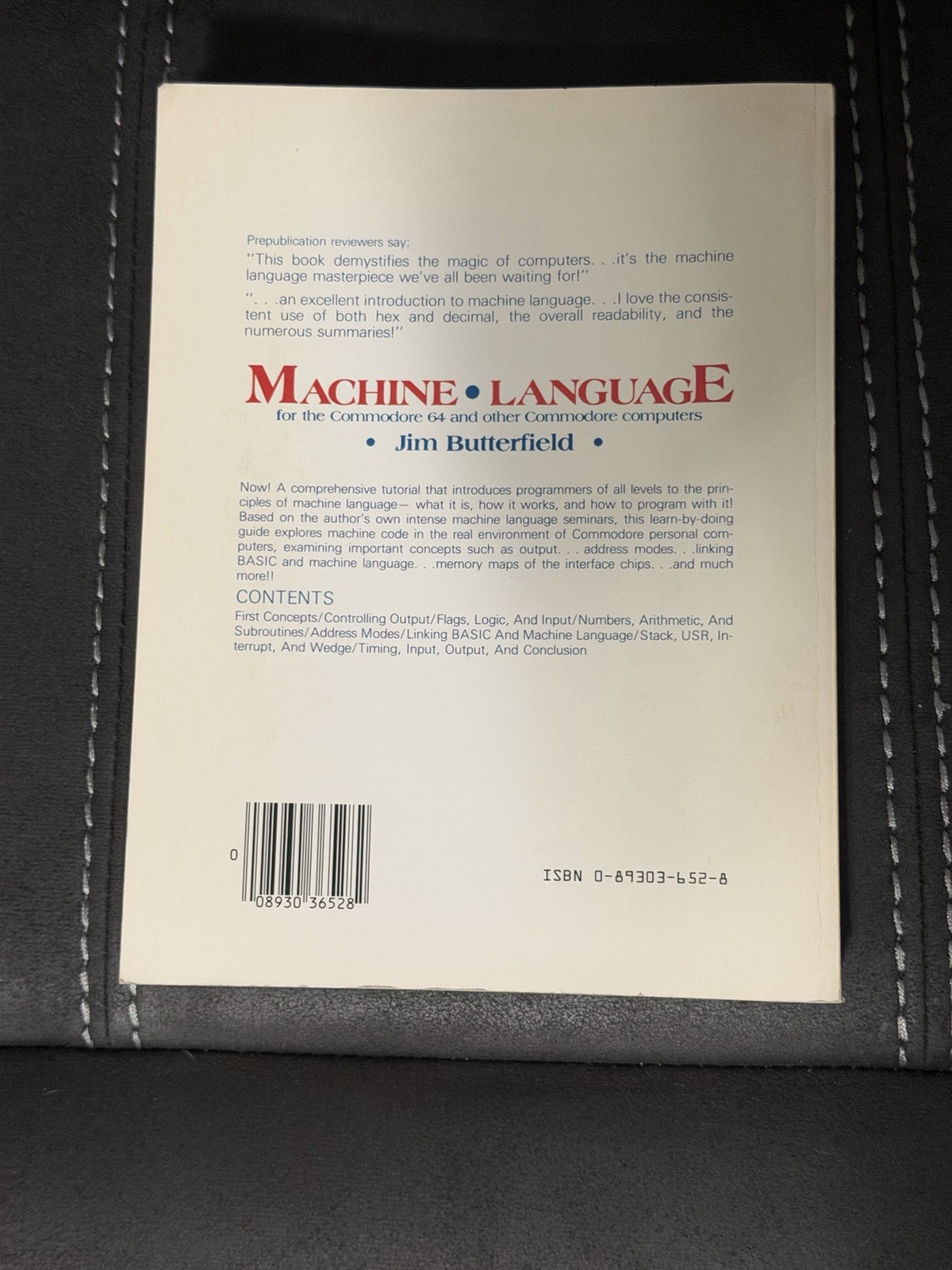 Machine Language for the Commodore 64 by Jim Butterfield 1984 First Edition