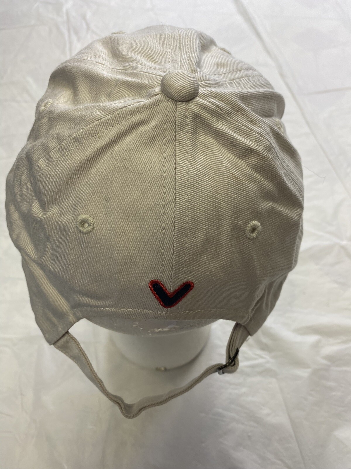 Callaway V Golf Embroidered Hat Spellout Logo Beige Adjustable