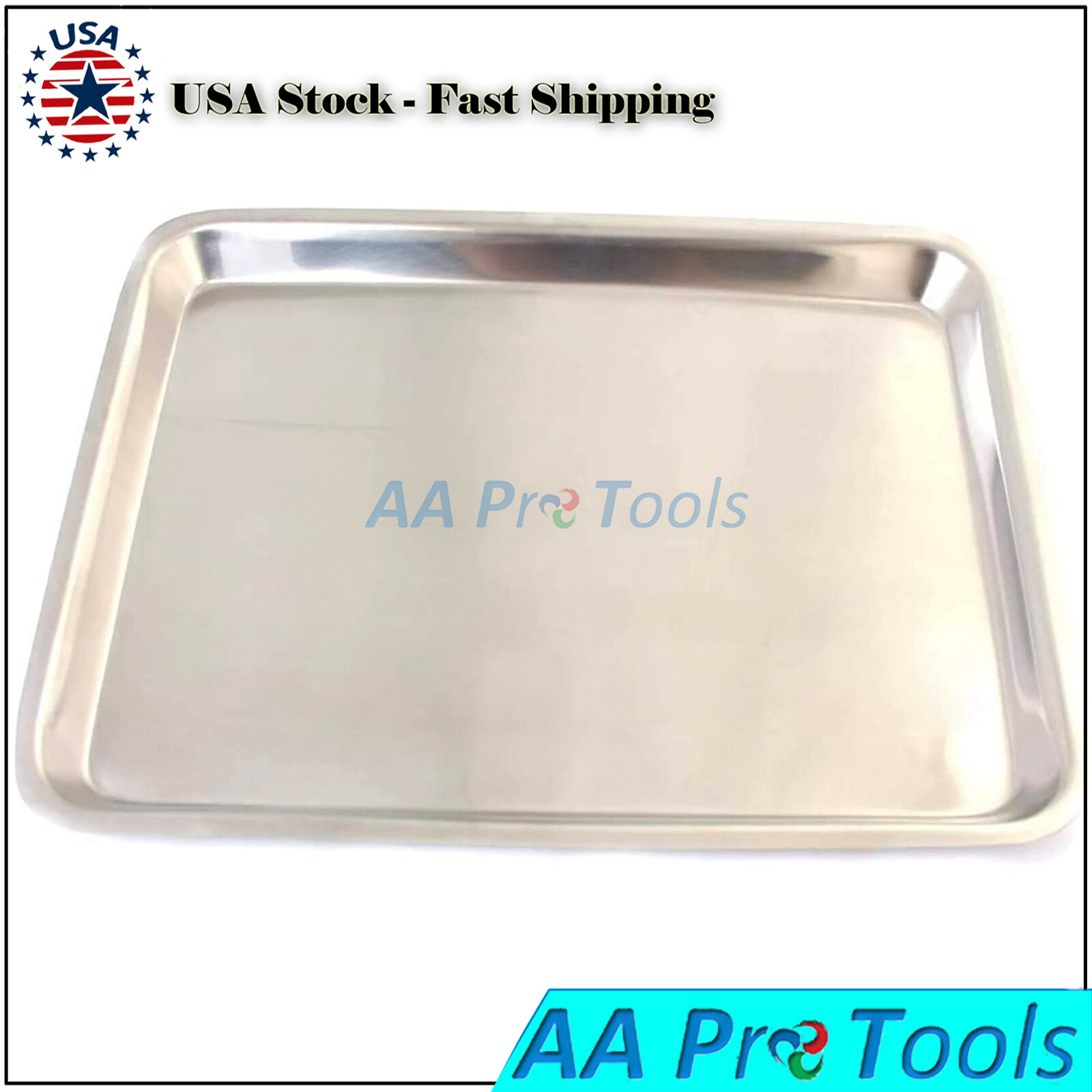 Mayo Instruments Tray 14" X 10" X 1.5" Surgical Medical Use Stainless Steel
